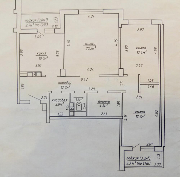 3-к квартира, 83 м2, Минск, , Продан 3-к квартира, 83 м2, Минск, , Продан