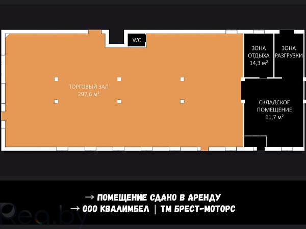 Торговые помещения 373 кв.м., Брест,  В продаже