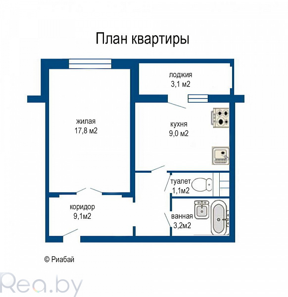 1-к квартира - деревня Боровляны,  Продан