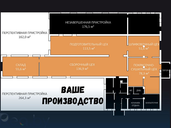 Производственное помещение 557 кв.м., Жабинка район, улица Короткина, 8 В продаже