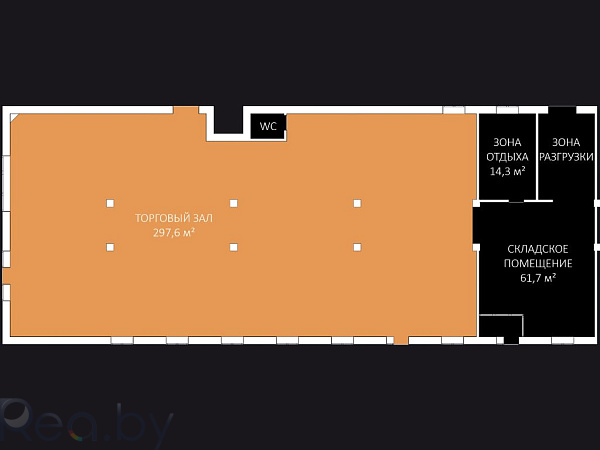 Торговые помещения 373 кв.м., Брест район,  В продаже