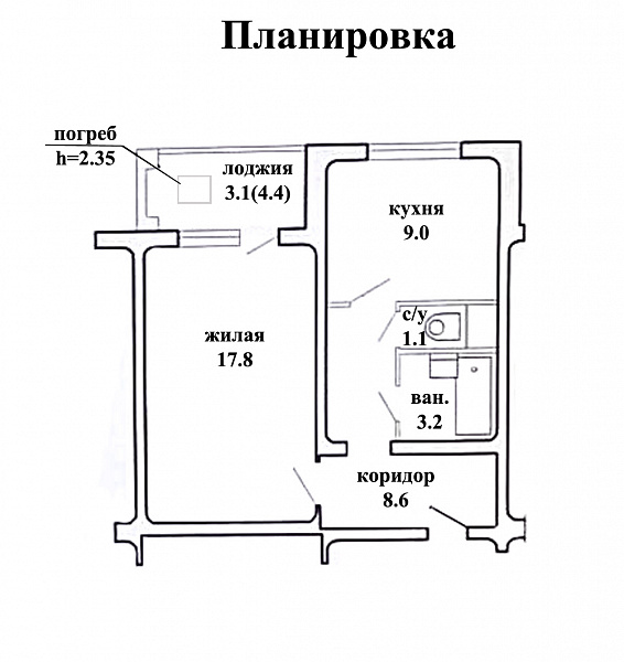 1-к квартира, 43 м2, Минск, , Продан 1-к квартира, 43 м2, Минск, , Продан