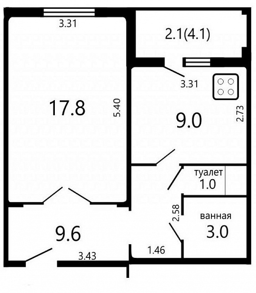 1-к квартира, 40 м2, Минск, , Продан 1-к квартира, 40 м2, Минск, , Продан