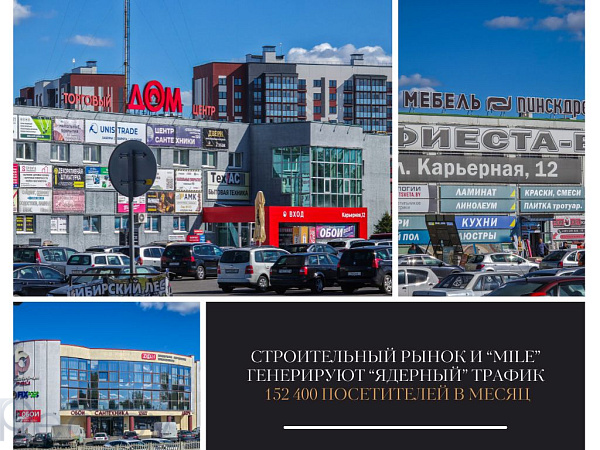 Торговые помещения 373 кв.м., Брест район,  В продаже