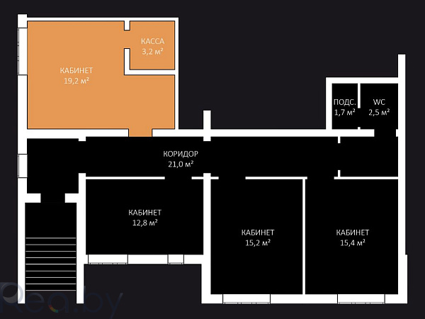 Офисные помещения 91 кв.м., Пинск район,  В продаже